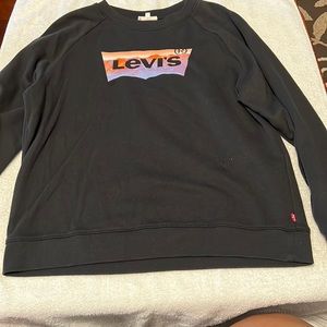 Levi Black Sweat Shirt Long sleeve —Size Medium